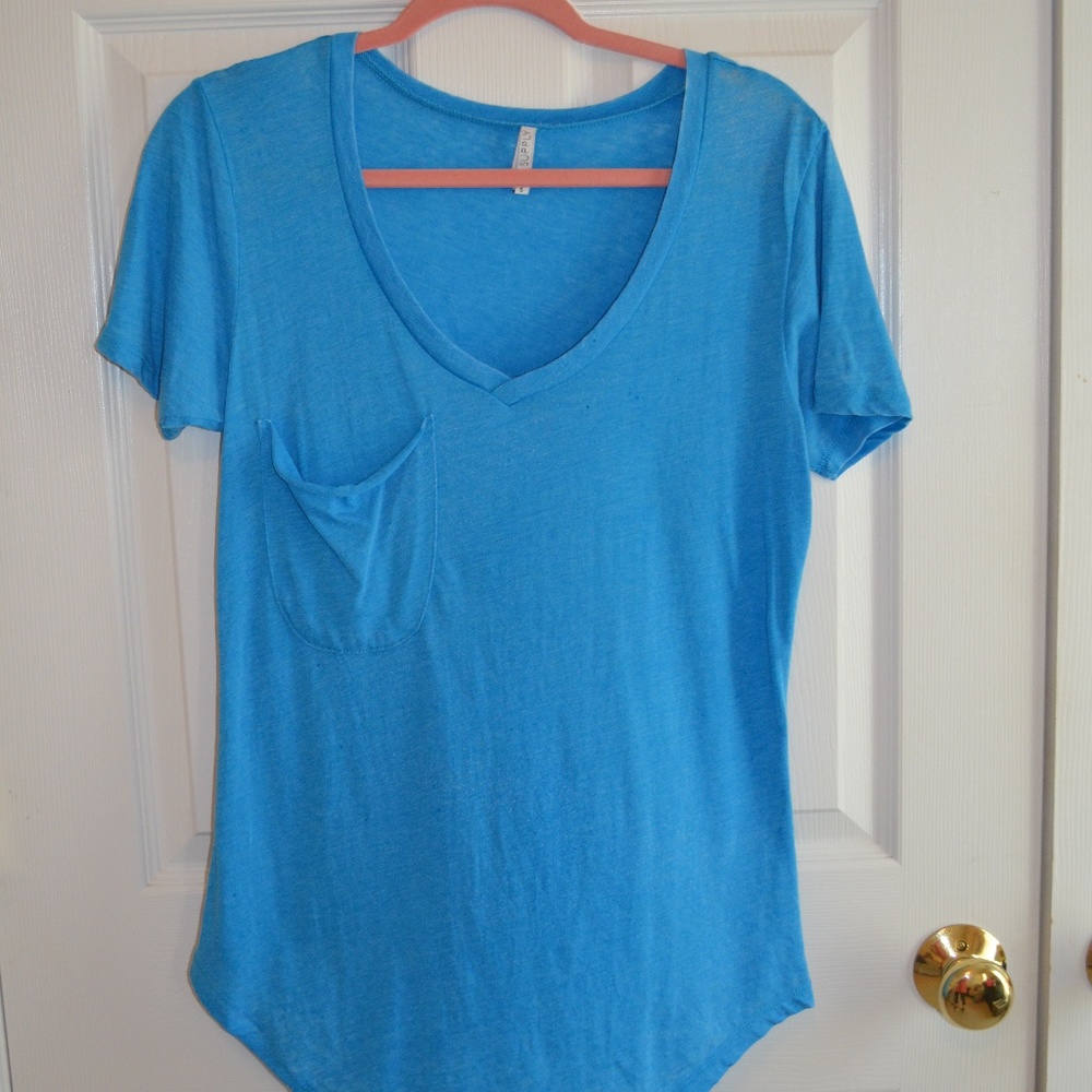 Teal Z Supply Pocket Tee